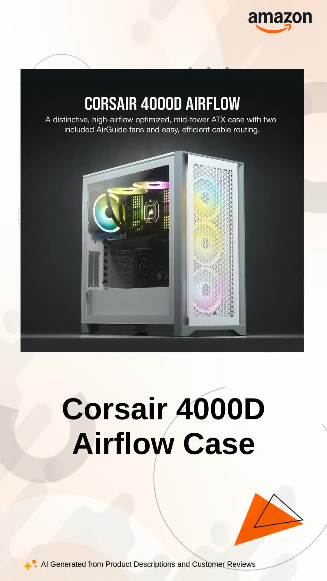 Amazon.in: Buy Corsair 4000D Airflow Tempered Glass Mid-Tower ATX